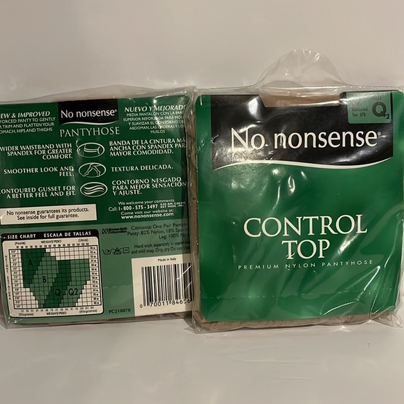 No nonsense control top pantyhose color Nude with reinforced toe size Q2 - Picture 6 of 6